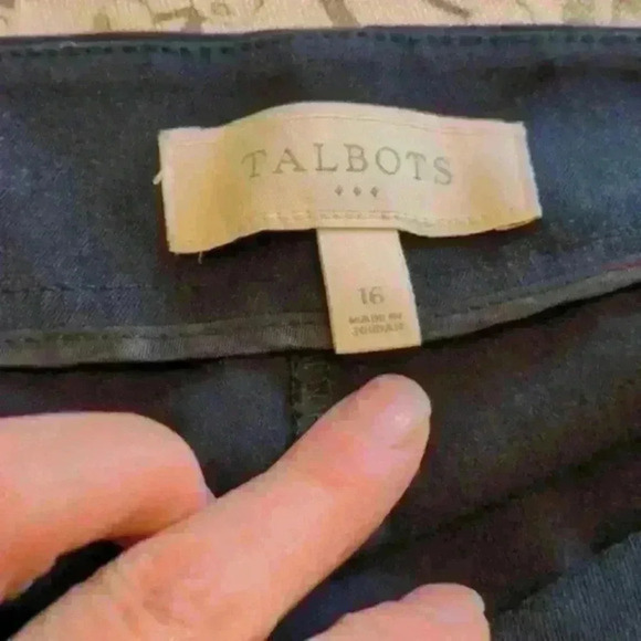 Talbot's Black Size Zip Straight Pants - Picture 4 of 4
